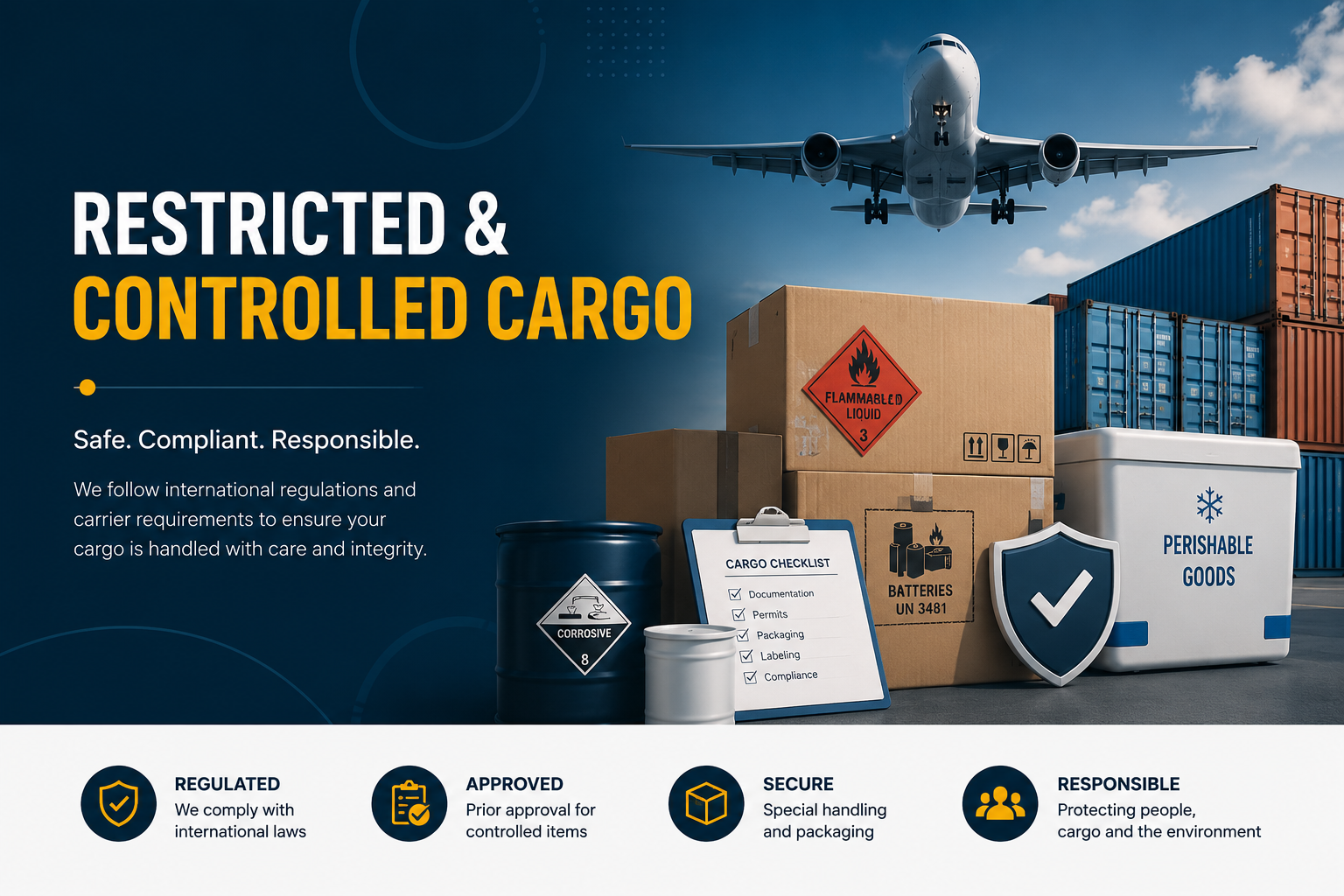 Restricted and controlled cargo shipping